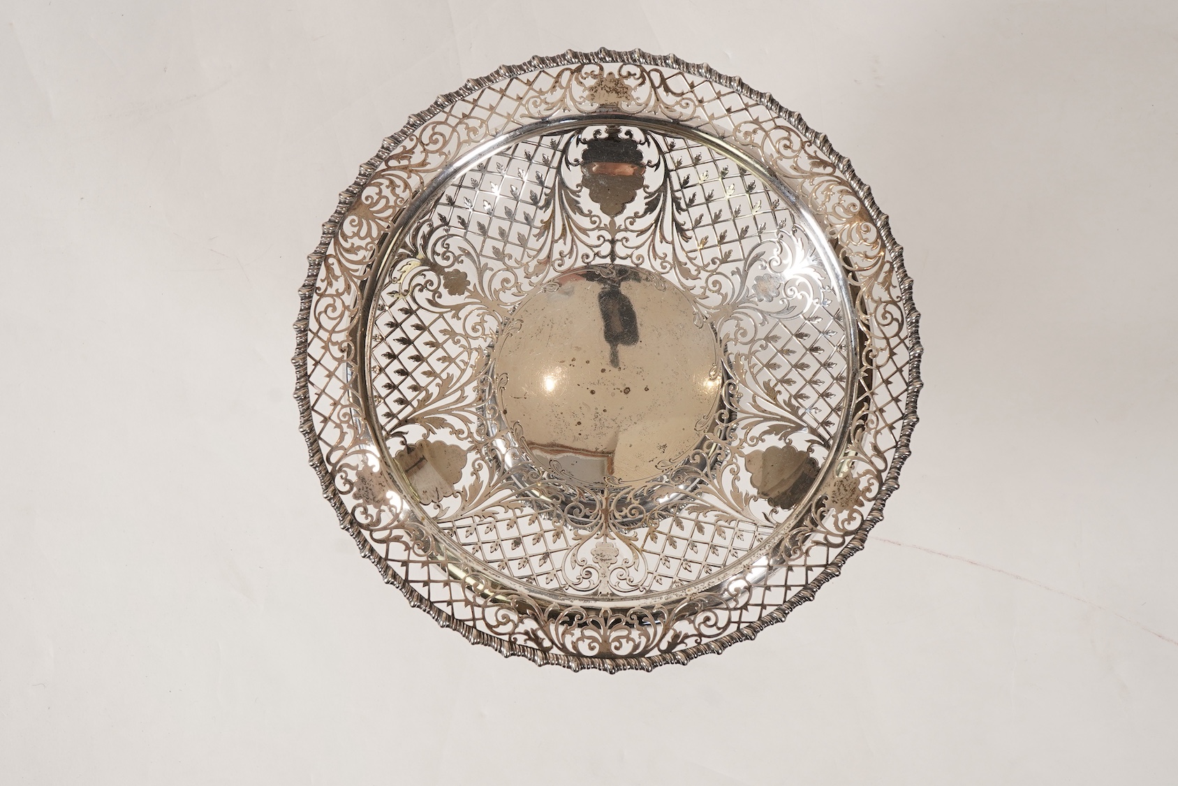 An Edwardian pierced silver comport, by James Dixon & Sons
